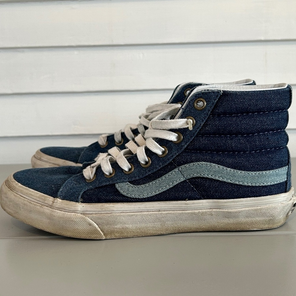 Vans Blue High Tops‎ Women's Sz 7